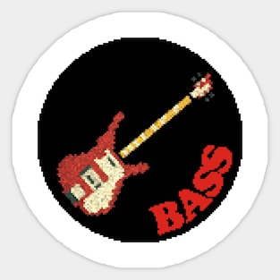 Rock Battle Card Game Bass Icon Sticker